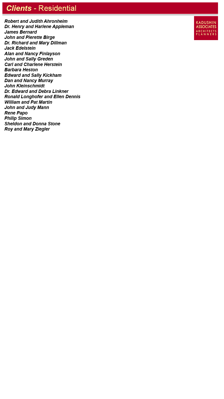 Clients-Residential